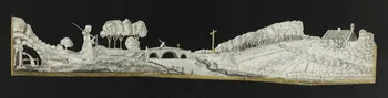 découpage, dessin Moine marchant dans un paysage 1990.5.153 Photo RMN-Grand Palais (Mucem)