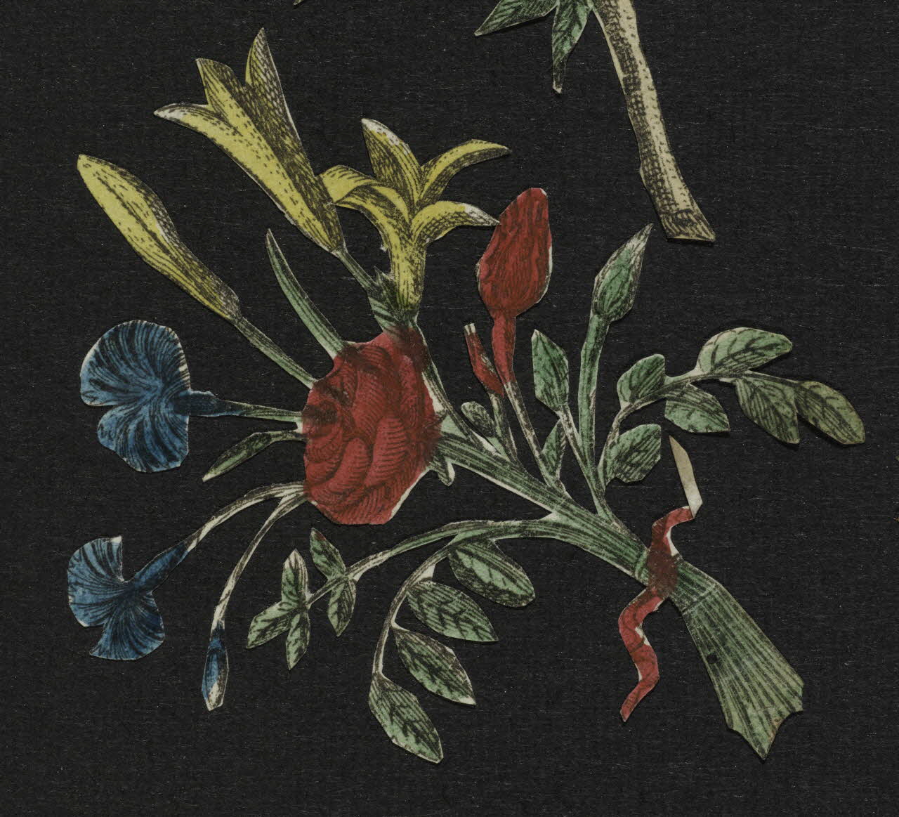 découpage, estampe Bouquet de fleurs 1990.5.174 Photo RMN-Grand Palais (Mucem)