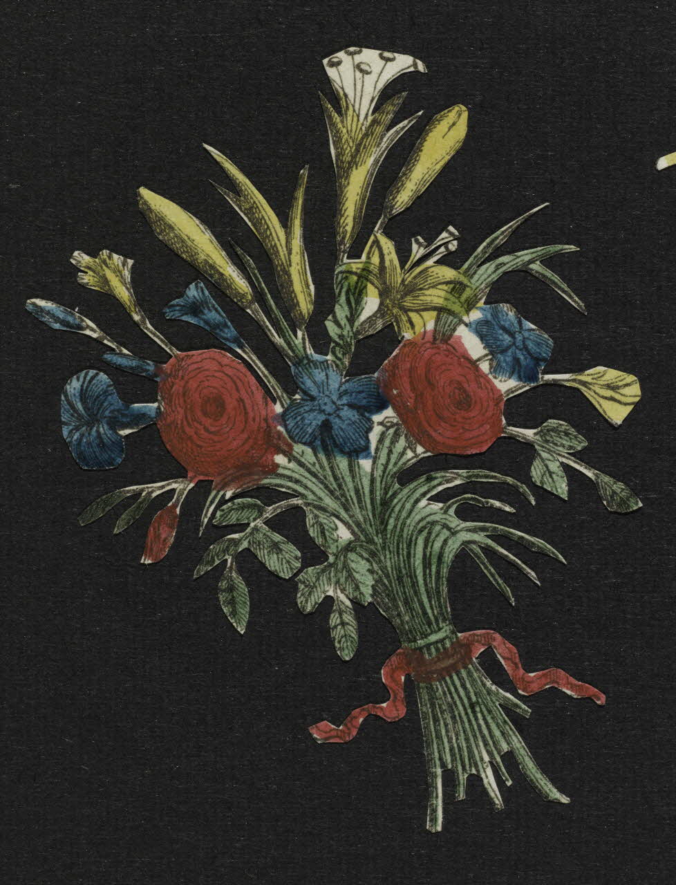 découpage, estampe Bouquet de fleurs 1990.5.175 Photo RMN-Grand Palais (Mucem)