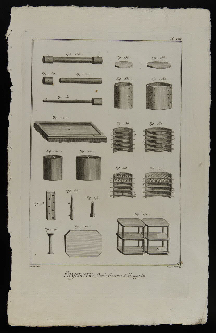 estampe Fayencerie, Outils, Gazettes et échappades. 1954.11.139 Photo