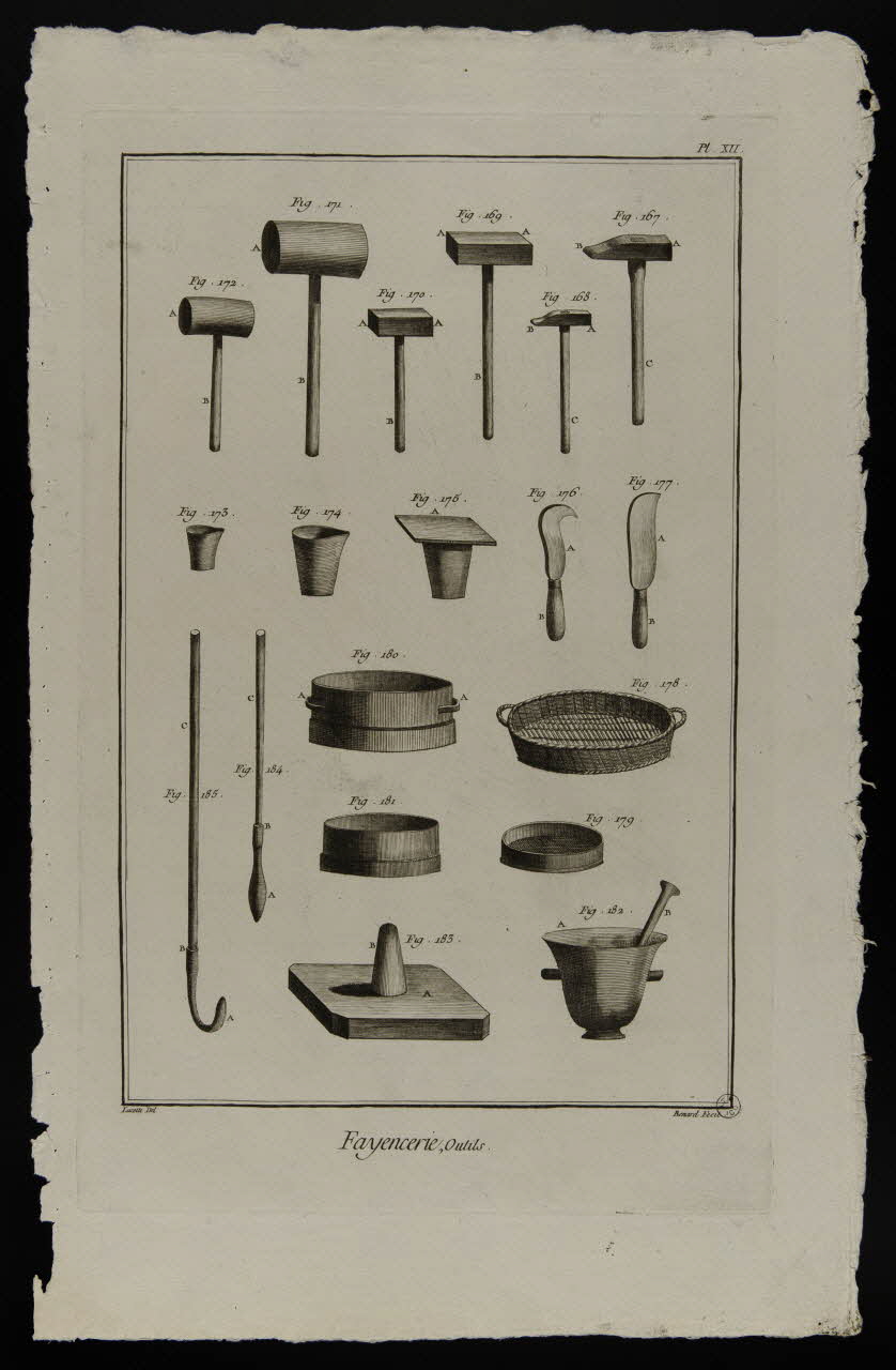estampe Fayencerie, Outils. 1954.11.142 Photo