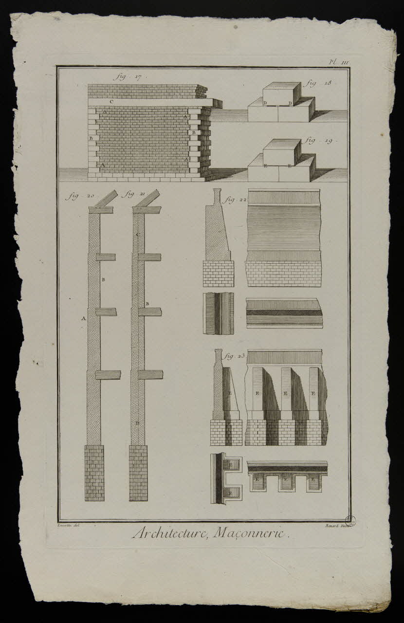 estampe Architecture, Maçonnerie. 1954.11.150 Photo