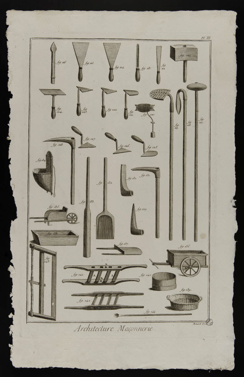 estampe Architecture Maçonnerie. 1954.11.159 Photo