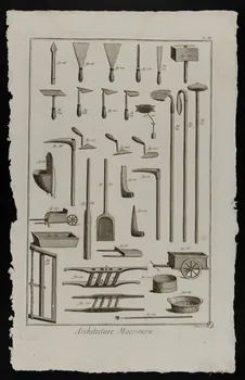 estampe Architecture Maçonnerie. 1954.11.159 Photo