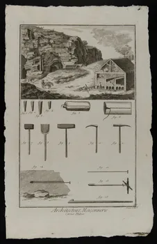 estampe Architecture, Maçonnerie. 1954.11.161 Photo