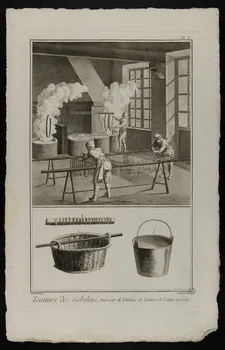 estampe Teinture des Gobelins, Intérieur de l'Attelier de Teinture de Laines et Soies. 1954.11.181 Photo