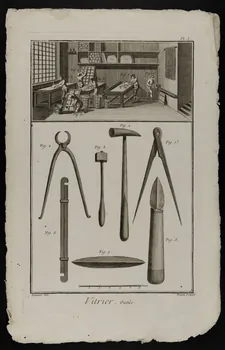 estampe Vitrier, Outils. 1954.11.182 Photo