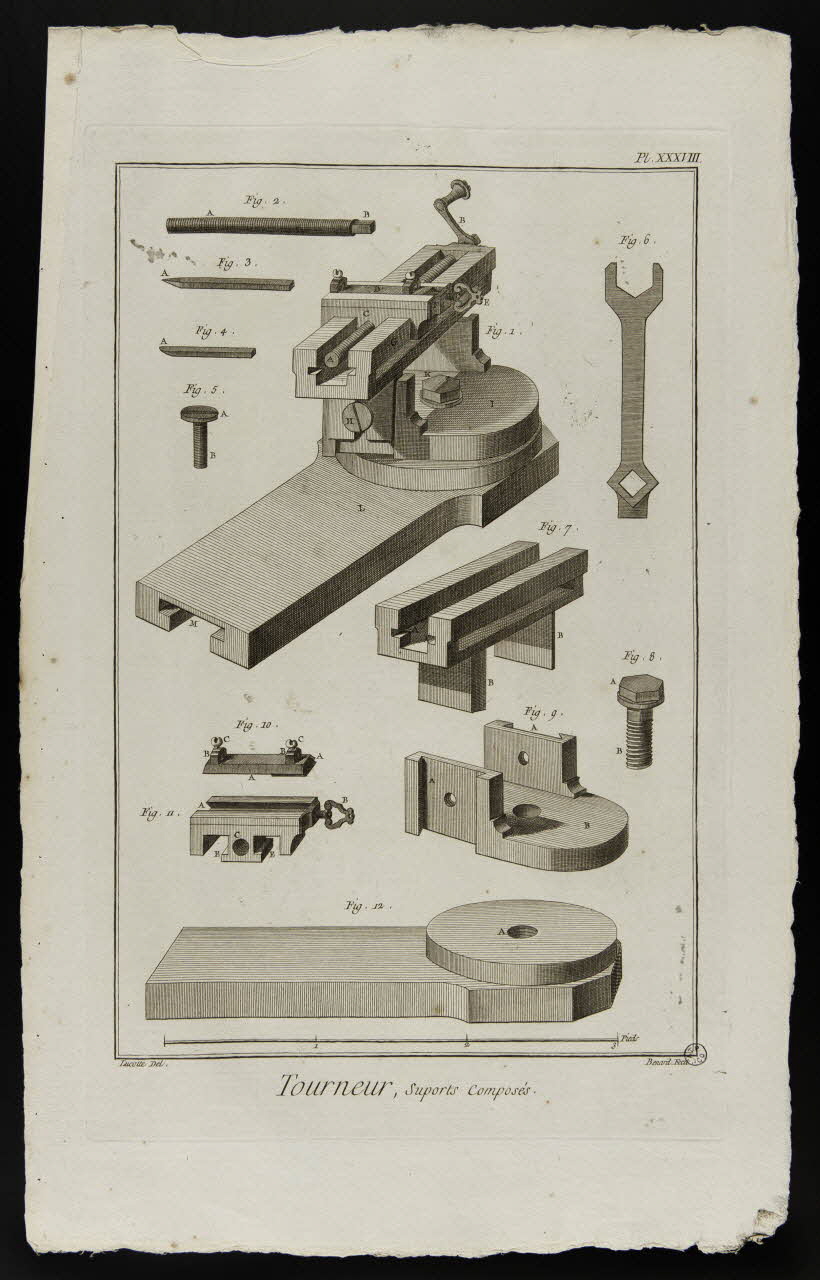 estampe Tourneur, Suports Composés. 1954.11.55 Photo