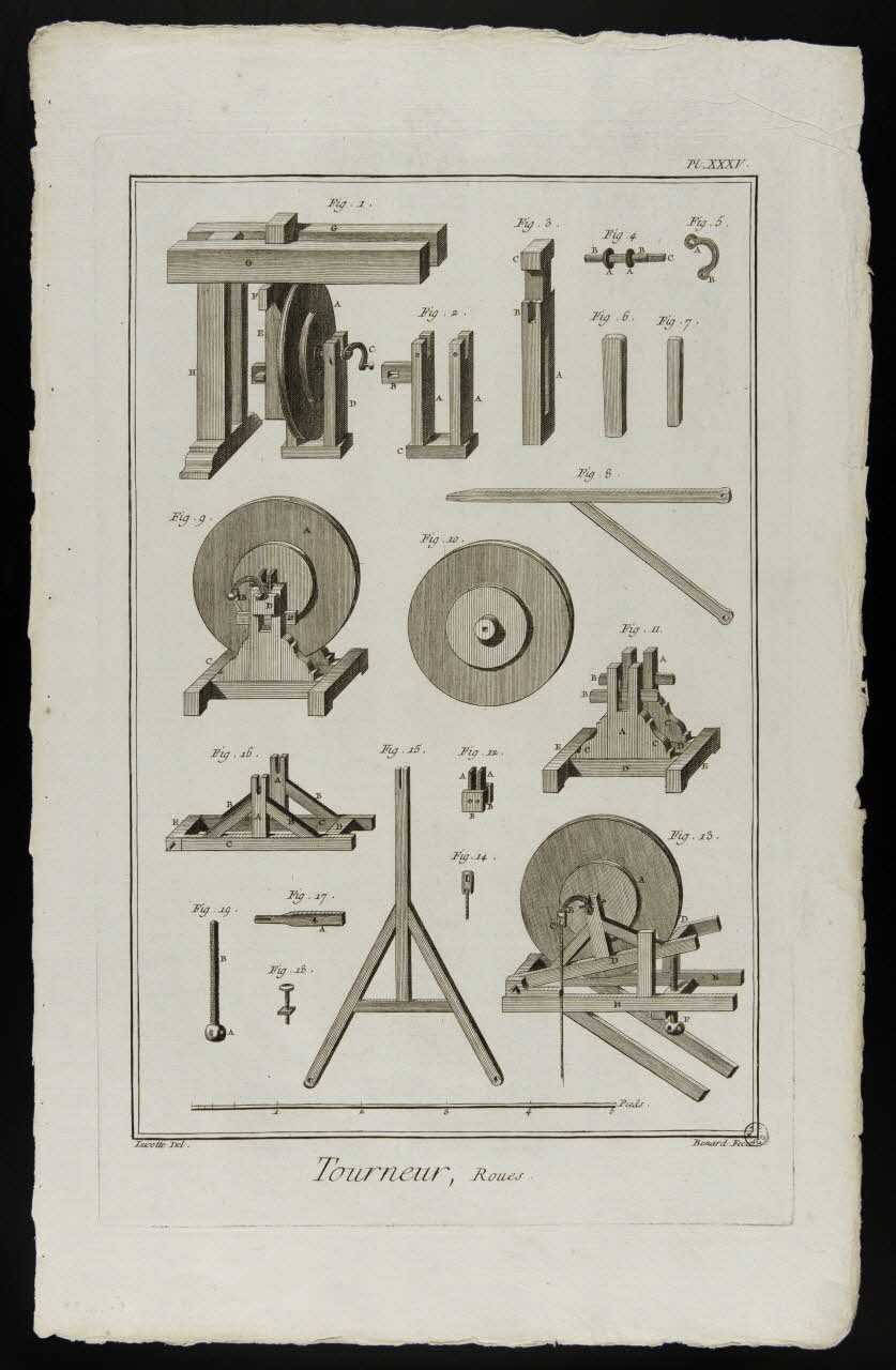 estampe Tourneur, Roues. 1954.11.58 Photo