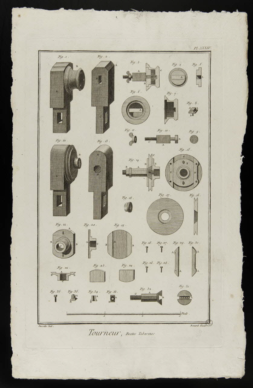 estampe Tourneur, Boetes Tabarines. 1954.11.59 Photo