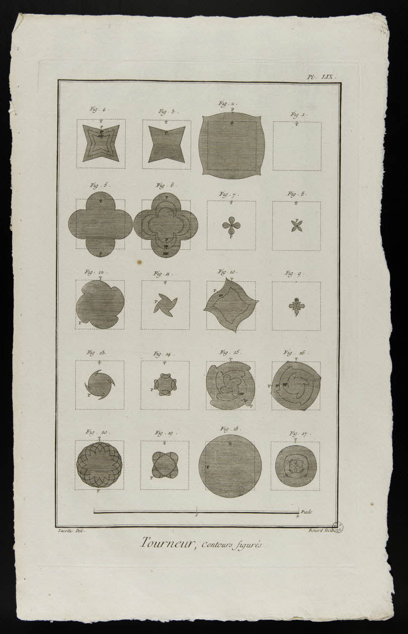 estampe Tourneur, contours figurés 1954.11.61 Photo