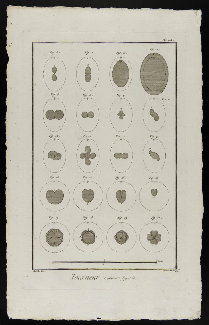 estampe Tourneur, contours figurés. 1954.11.62 Photo