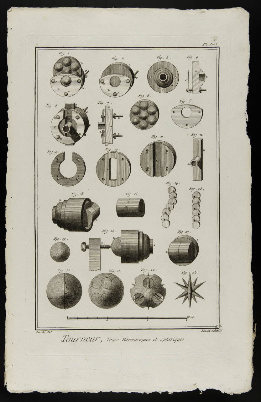 estampe Tourneur, Tours Excentriques et Sphériques. 1954.11.63 Photo