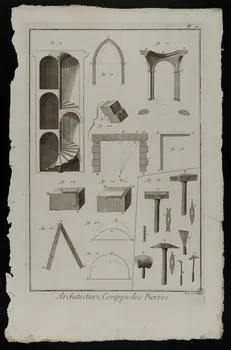 estampe Architecture, Couppe des Pierres. (sic) 1954.11.7 Photo