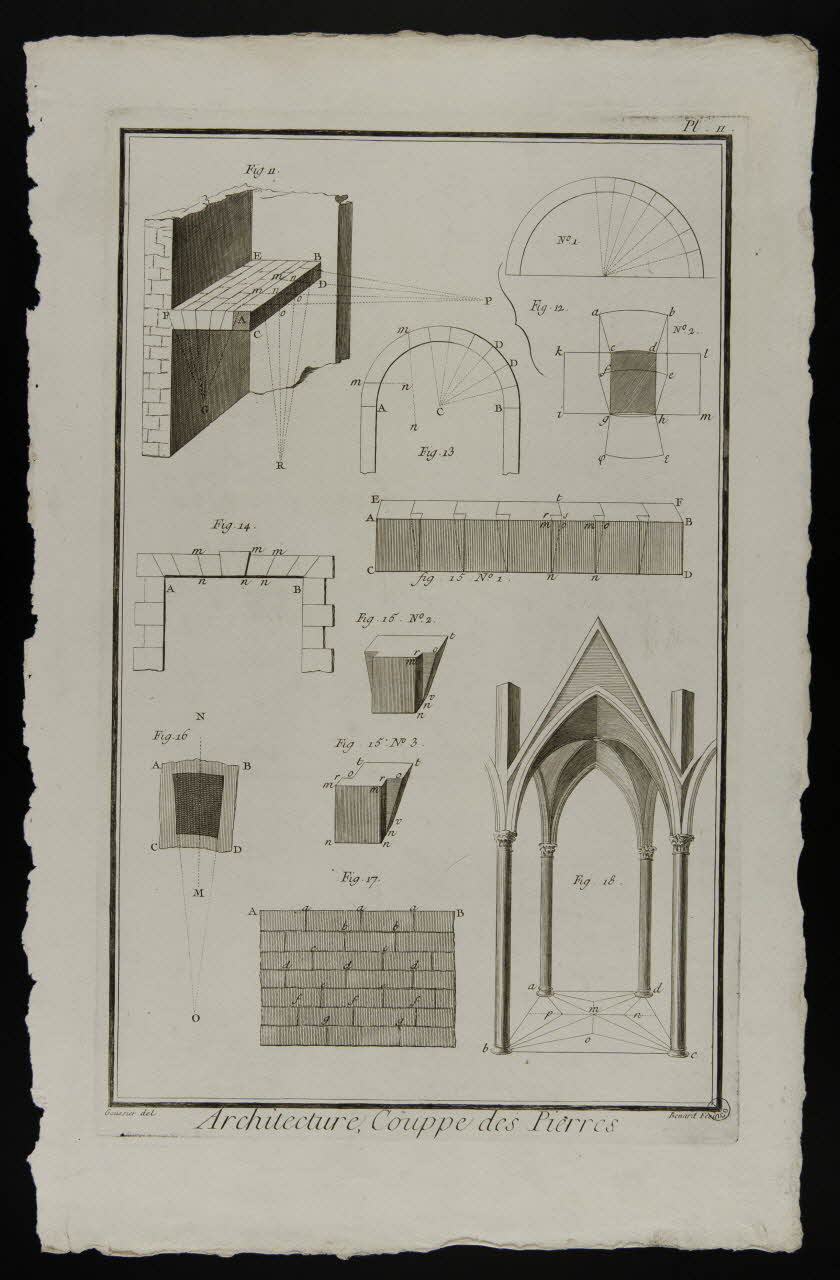 estampe Architecture, Couppe des Pierres (sic) 1954.11.8 Photo