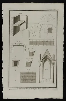 estampe Architecture, Couppe des Pierres (sic) 1954.11.8 Photo