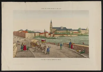 Basset. Paris ; Dembour Adrien (graveur, imprimeur, libraire, édite vue d'optique VUE DE ST. DENIS, PRISE DU PONT. Paris 1840-1852 1954.25.2 Photo