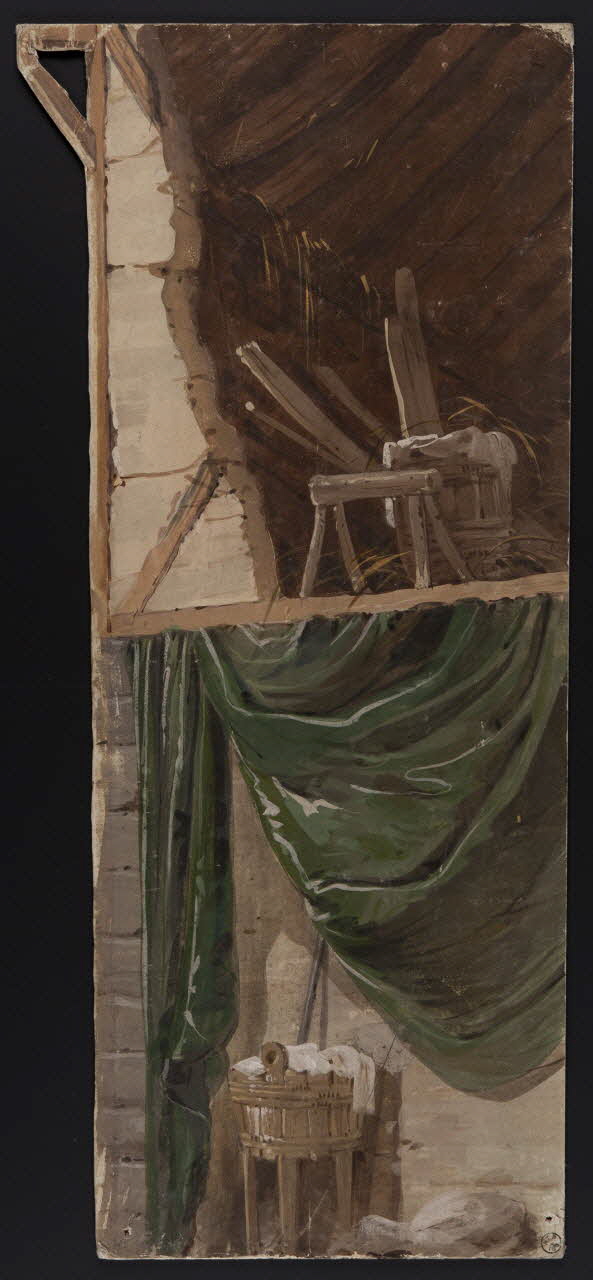 partie d'un ensemble de dessins Maquette de décors de théâtre 1954.5.108 Photo