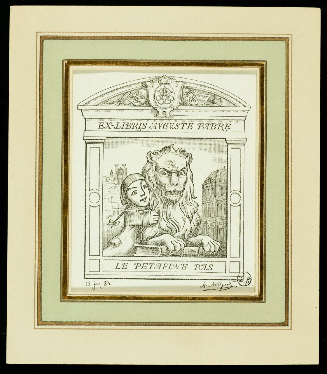 estampe EX LIBRIS AUGUSTE FABRE 1954.5.32.1 Photo