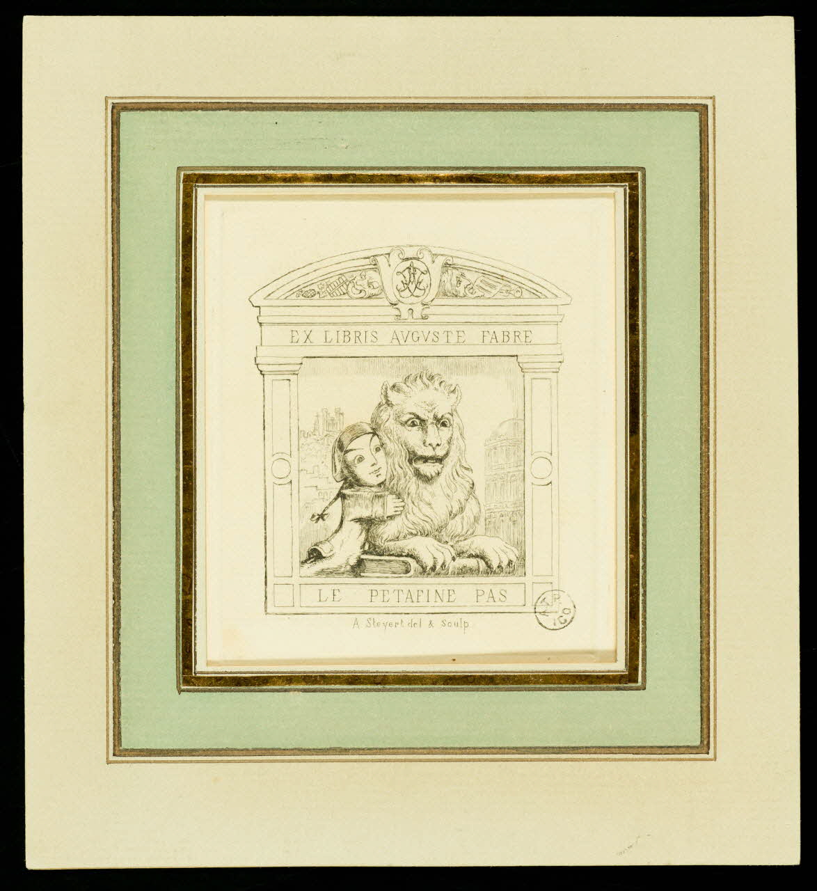 estampe EX LIBRIS AUGUSTE FABRE 1954.5.32.2 Photo