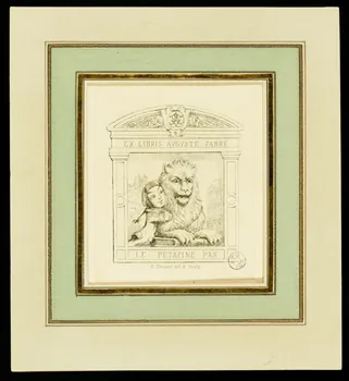 estampe EX LIBRIS AUGUSTE FABRE 1954.5.32.2  Photo