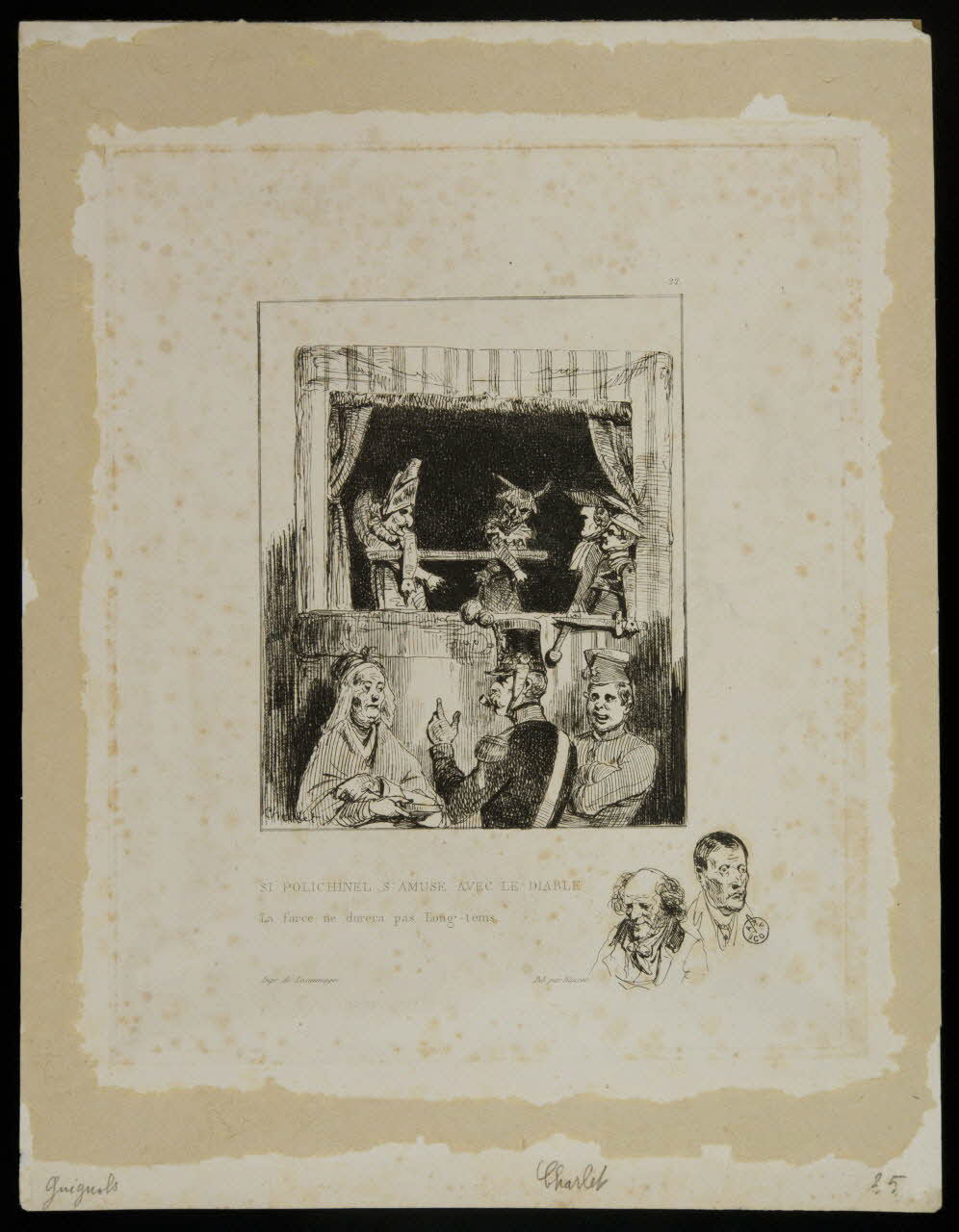 estampe SI POLICHINEL S'AMUSE AVEC LE DIABLE 1954.5.46 Photo