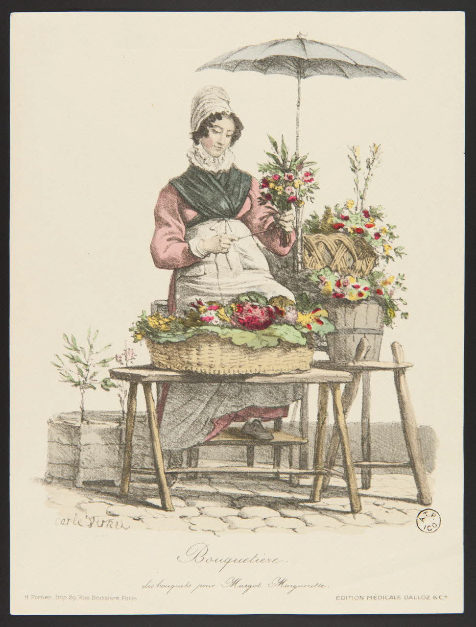 estampe Bouquetiere. 1954.54.6 Photo