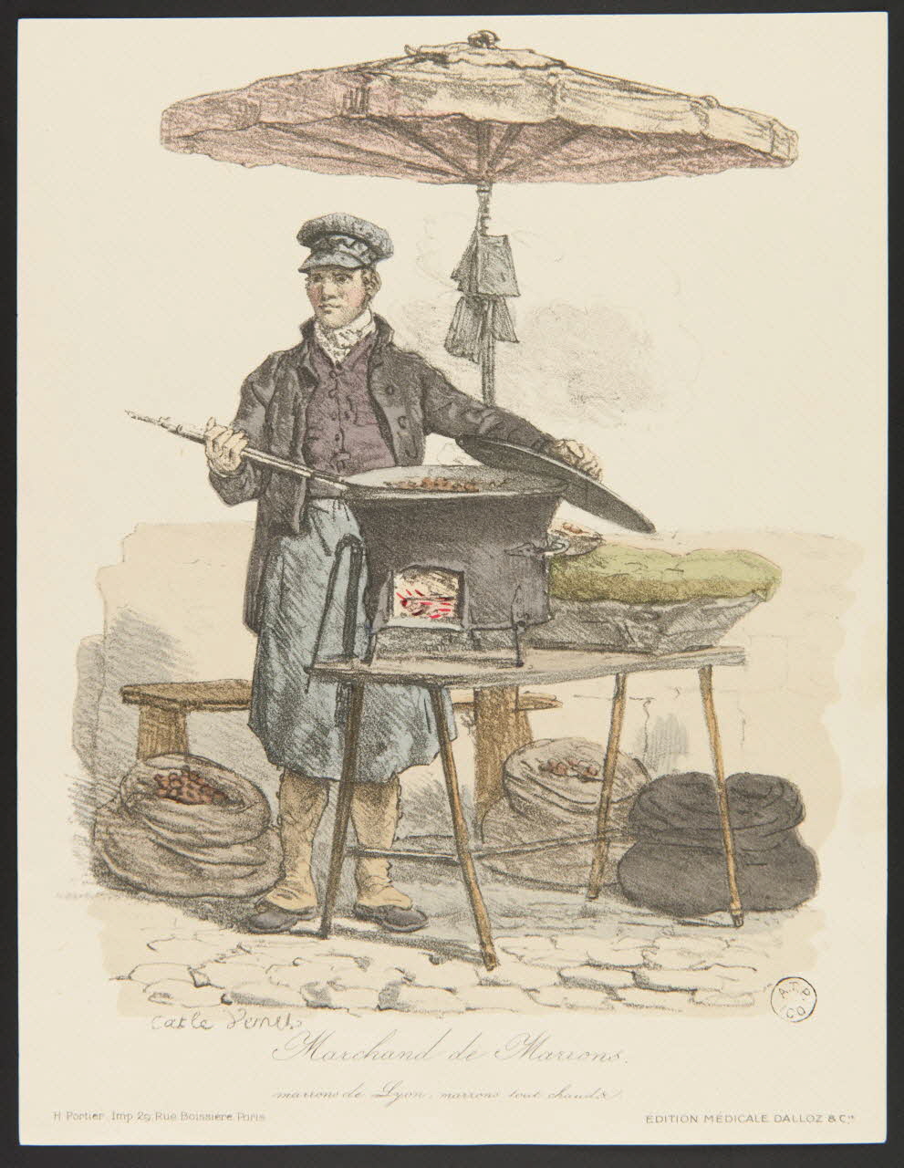 estampe Marchand de Marrons. 1954.54.8 Photo