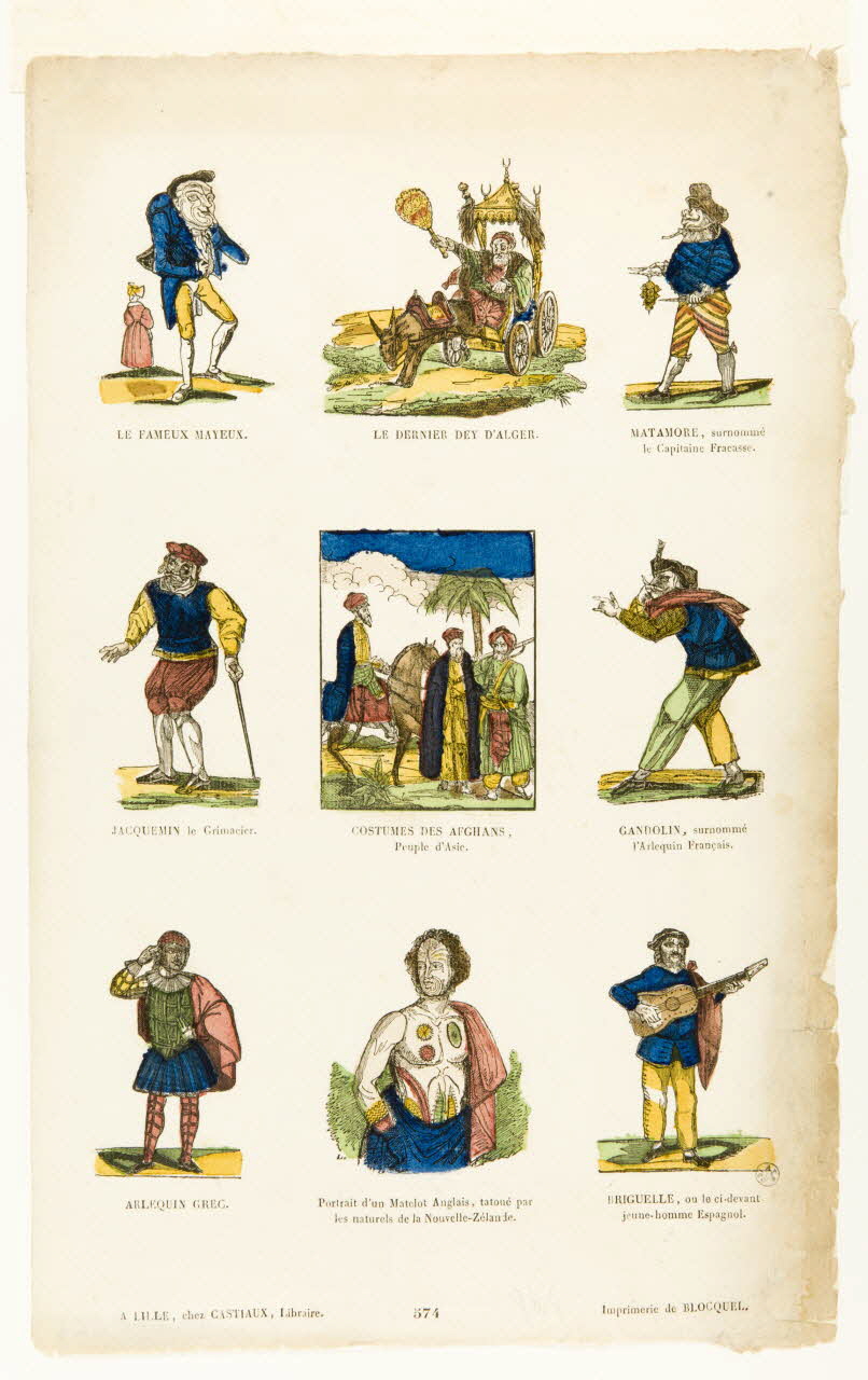 Lallou Louis Casimir ; Jean-Baptiste Castiaux ; Simon-François Blocquel imagerie ancienne Figures Lille 1832-1837 1954.60.12 Photo