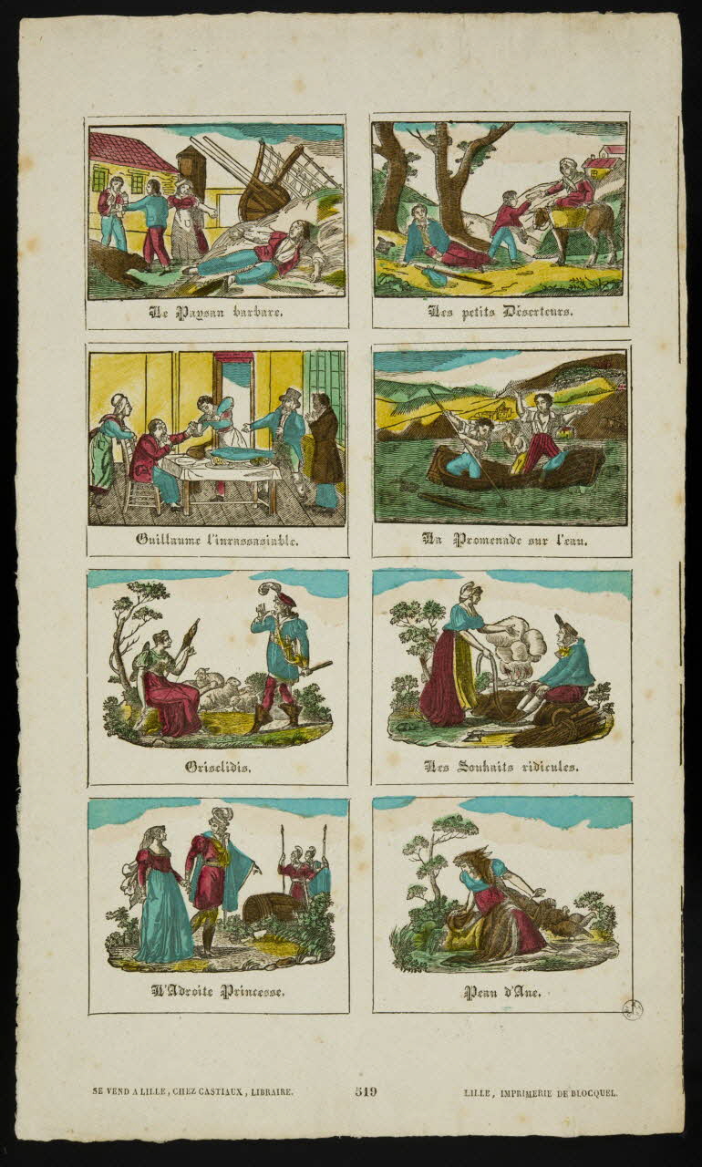 Jean-Baptiste Castiaux ; Simon-François Blocquel imagerie ancienne Diverses figures Lille 1809-1837 1954.60.13 Photo