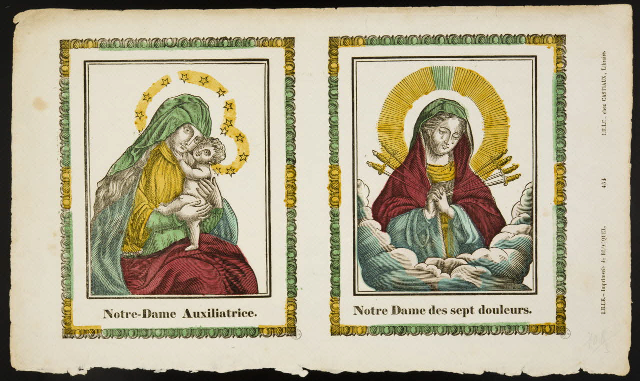 Jean-Baptiste Castiaux ; Simon-François Blocquel imagerie ancienne Notre-Dame Auxiliatrice. Lille 1809-1837 1954.60.33 Photo