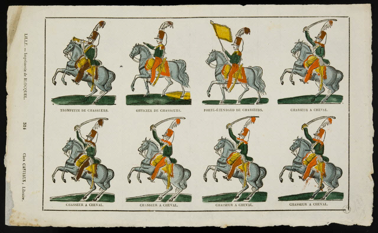 imagerie ancienne Militaires à cheval 1954.60.52 Photo