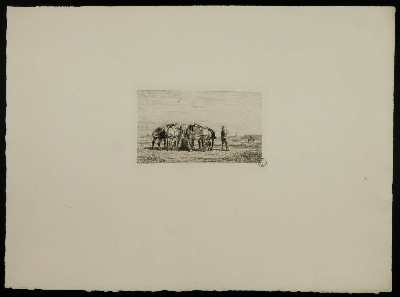 estampe Chevaux attelés 1954.75.27 Photo