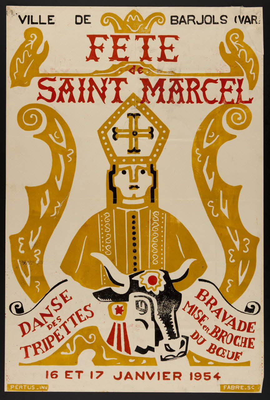 estampe FETE  de  SAINT MARCEL 1954.79.13 Photo