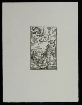Jean-Baptiste Letourmy estampe David et l'ange Orléans 1774-1800 1955.11.18 Photo