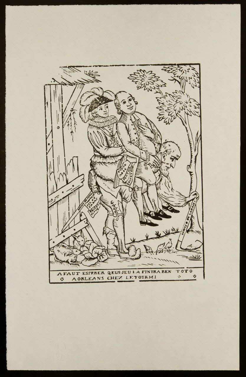 Jean-Baptiste Letourmy estampe A FAUT ESPERER QEUS JEU LA FINIRA BEN TOT Centre-Val de Loire, France 1775-1800 1955.11.4.2 Photo