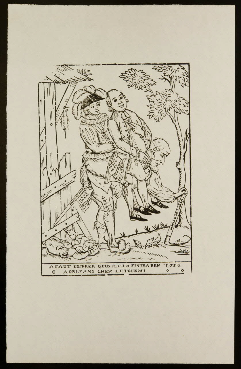 Jean-Baptiste Letourmy estampe A FAUT ESPERER QEUS JEU LA FINIRA BEN TOT Centre-Val de Loire, France 1775-1800 1955.11.4.3 Photo