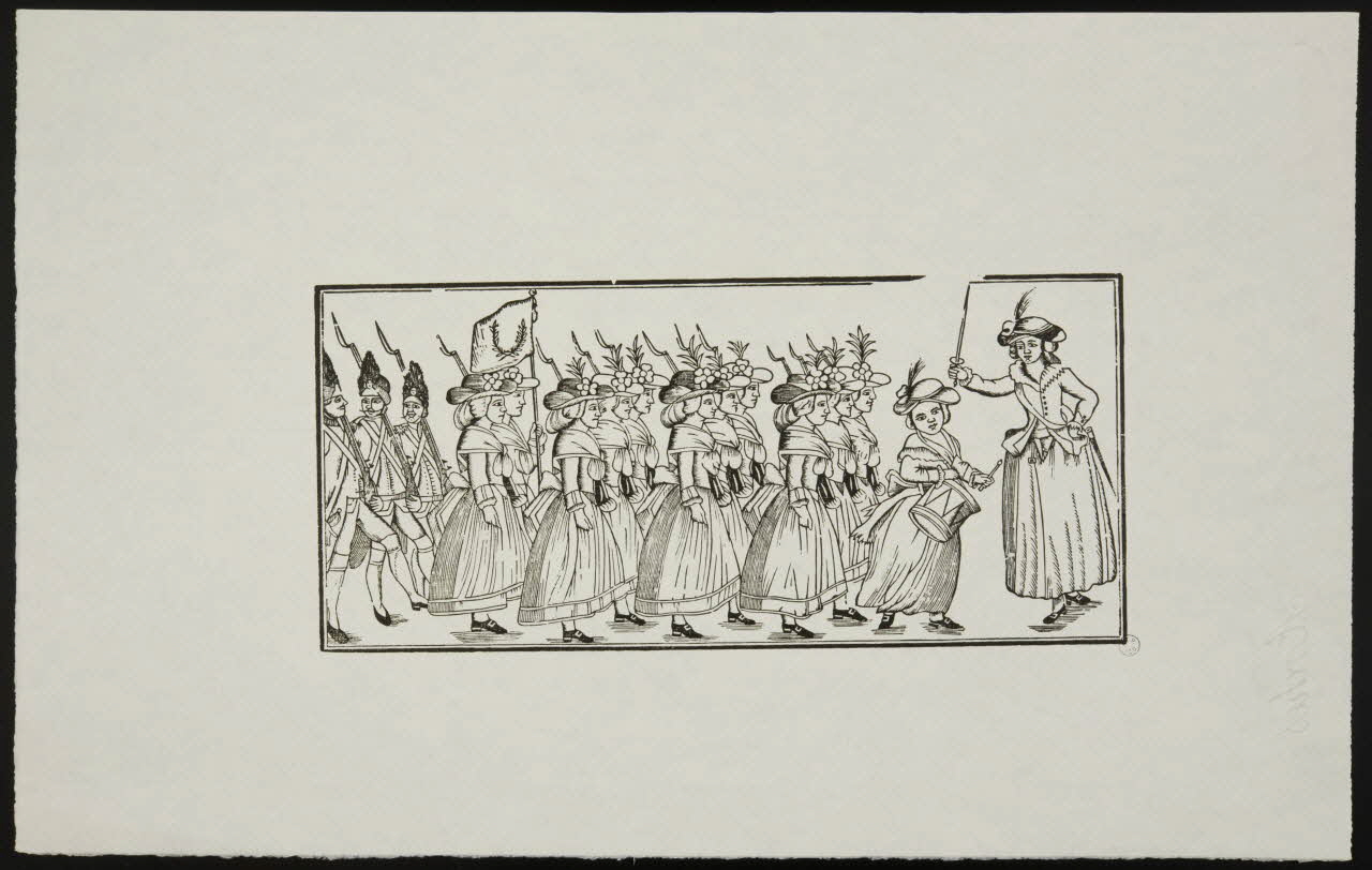 Jean-Baptiste Letourmy estampe Femmes en bataillon militaire Centre-Val de Loire, France 1790-1800 1955.11.7.1 Photo