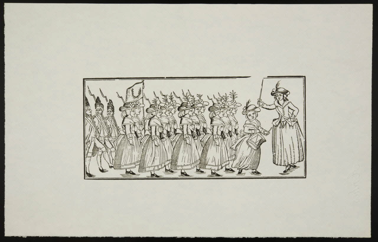 Jean-Baptiste Letourmy estampe Femmes en bataillon militaire Centre-Val de Loire, France 1790-1800 1955.11.7.3 Photo