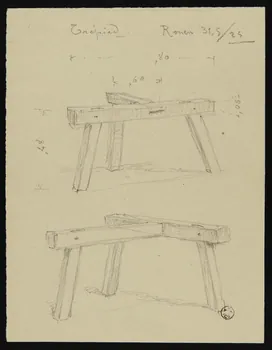Costard A. dessin Trépied de laveuse Rouen 1925 1955.155.4 Photo