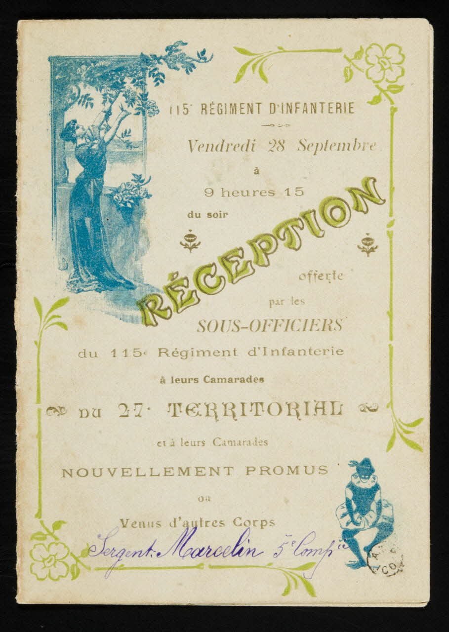 carte d'invitation Carte d'invitation 1955.156.12 Photo