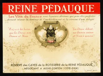 étiquette publicitaire REINE PEDAUQUE 1955.156.9  Photo