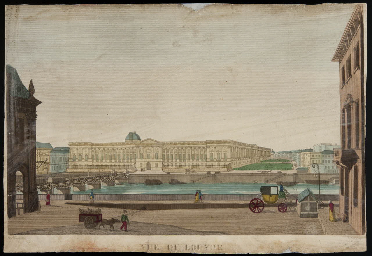 Courvoisier ; Dubois ; Basset. Paris imagerie ancienne VUE DU LOUVRE Paris 1815 1955.158.4 Photo