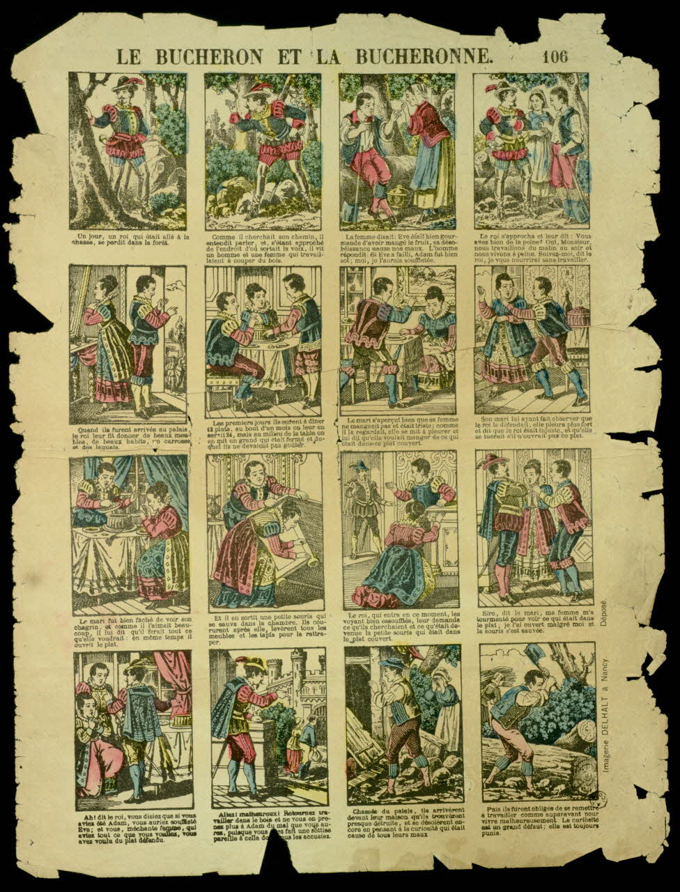 estampe LE BUCHERON ET LA BUCHERONNE. 1955.158.84 Photo
