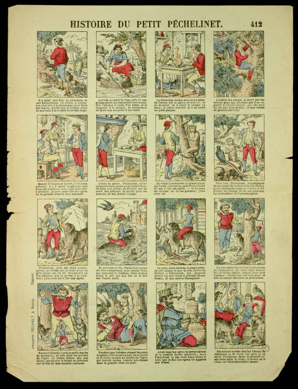 estampe HISTOIRE DU PETIT PECHELINET. 1955.158.85 Photo