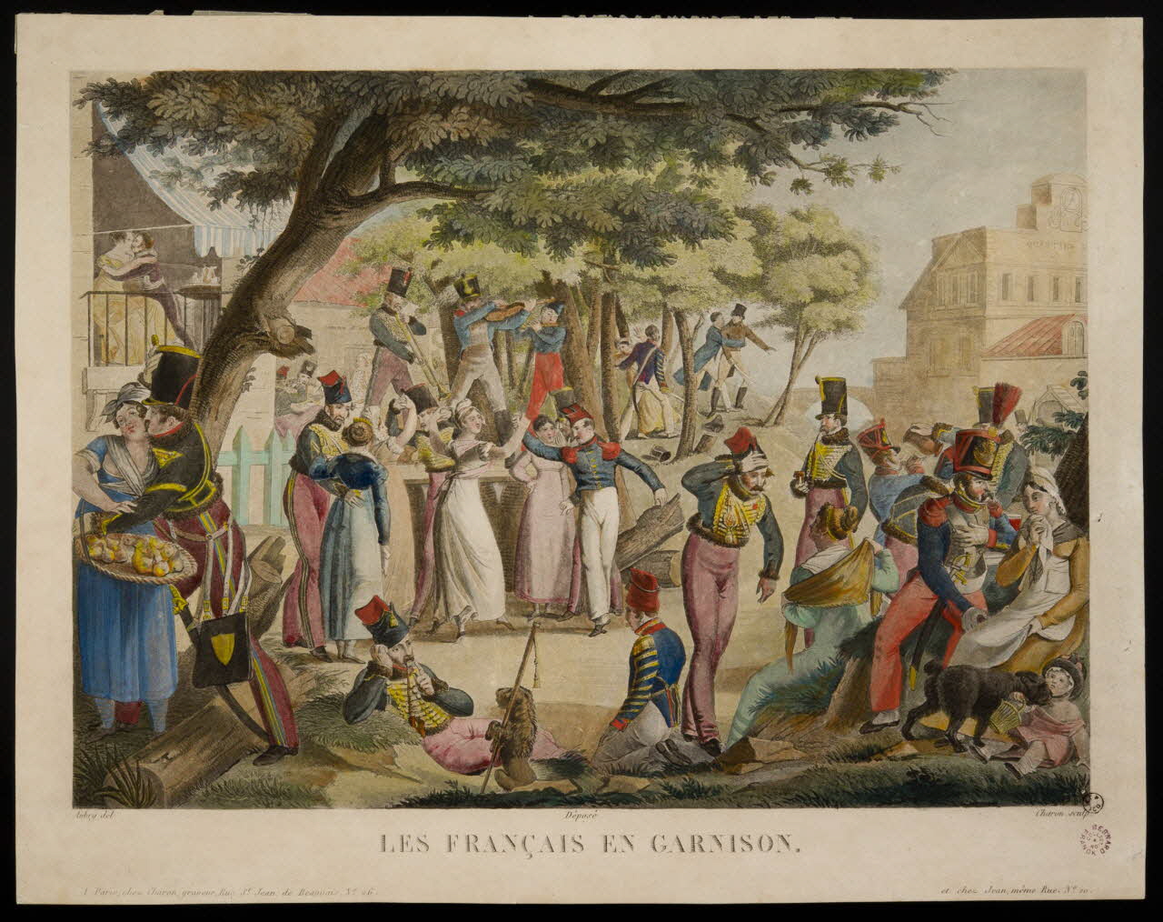 estampe LES FRANÇAIS EN GARNISON. 1955.19.2 Photo