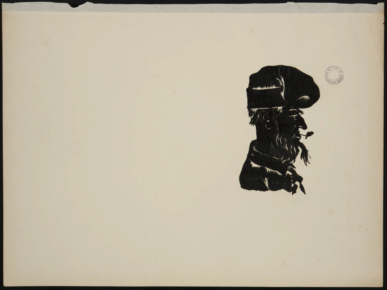 estampe Homme barbu de profil 1955.198.9 Photo