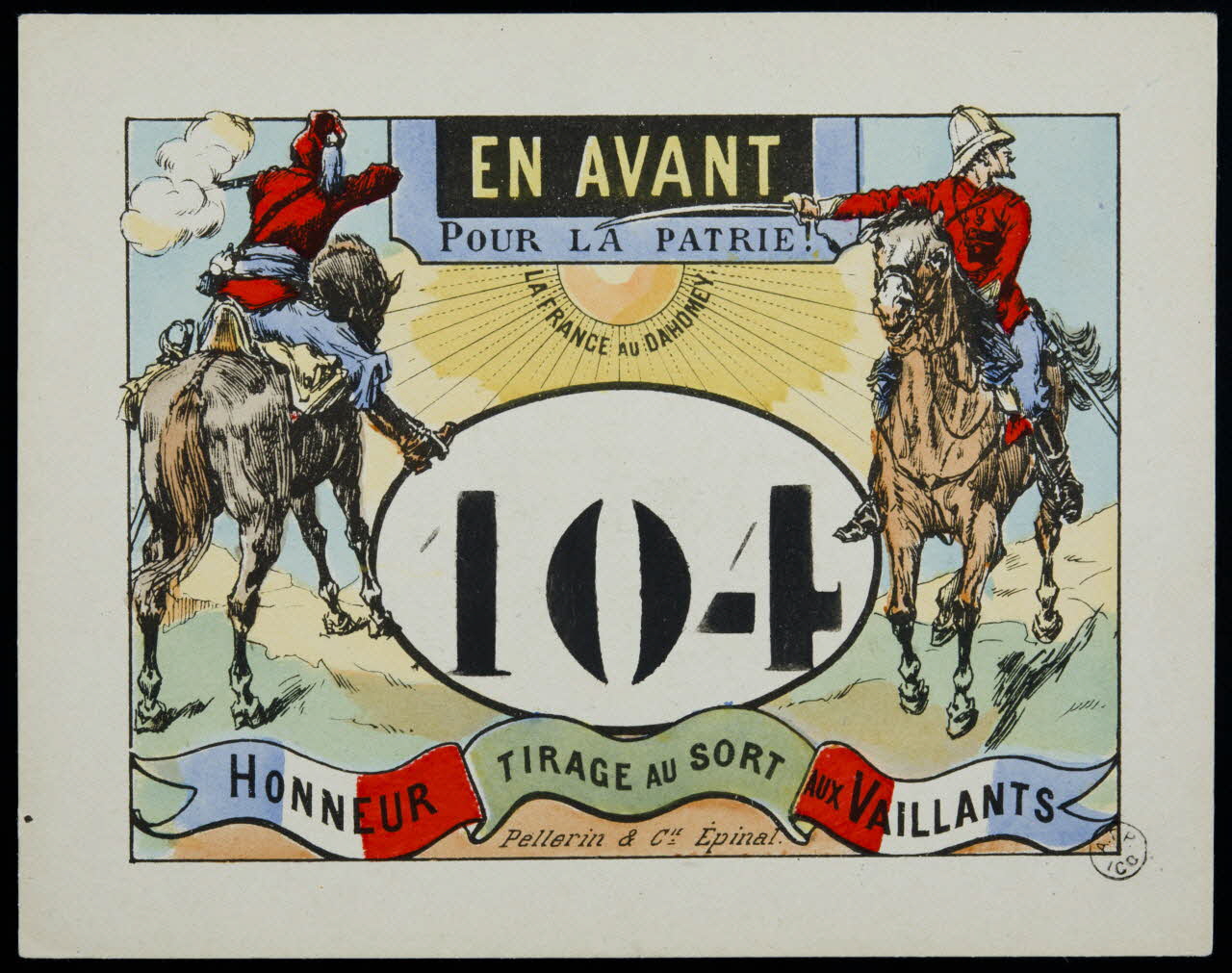 Pellerin numéro de conscrit EN AVANT  POUR LA PATRIE ! Lorraine, France 1894 1955.2.105 Photo