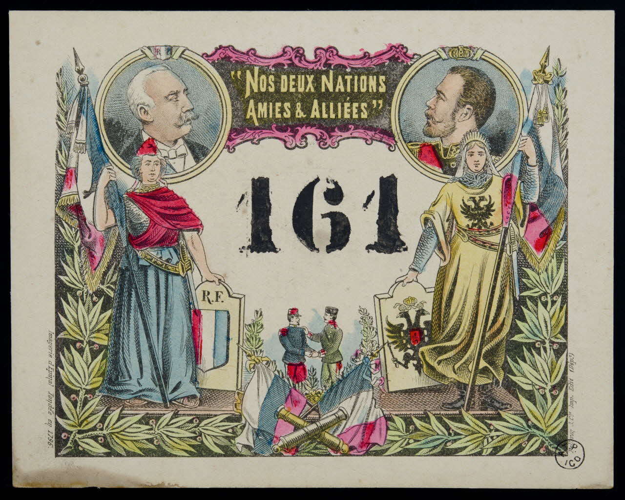 estampe "NOS DEUX NATIONS  AMIES & ALLIEES" 1955.2.119 Photo