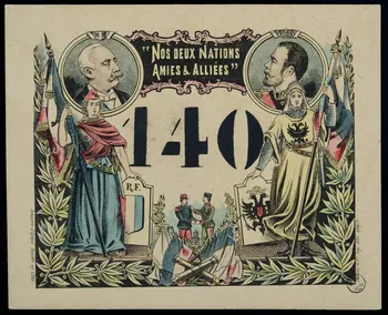 estampe "NOS DEUX NATIONS  AMIES & ALLIEES" 1955.2.123 Photo